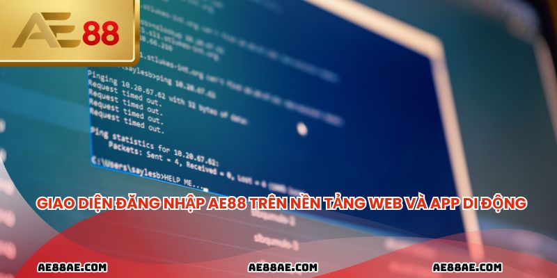Giao diện đăng nhập AE88 trên nền tảng web và app di động