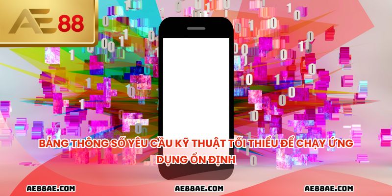 Bảng thông số yêu cầu kỹ thuật tối thiểu để chạy ứng dụng ổn định