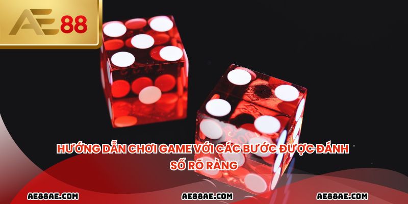 Hướng dẫn chơi game với các bước được đánh số rõ ràng